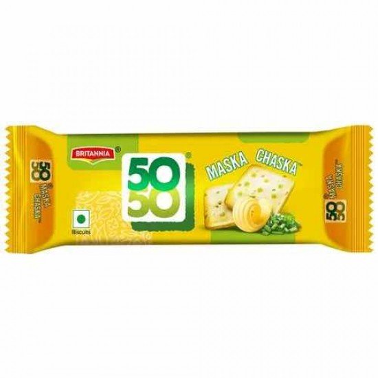 Britannia 50-50 Maska Chaska Salted Biscuits, 48 g