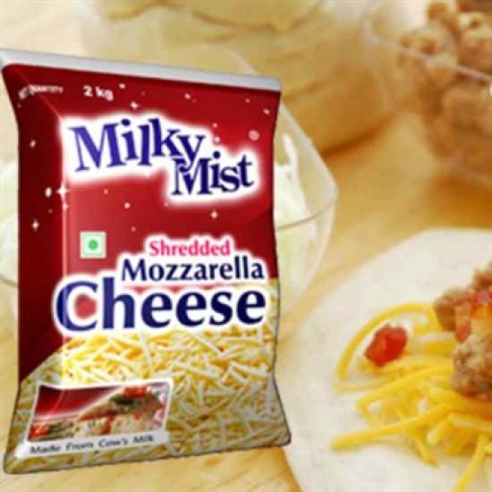 Milky Mist Mozzarella - Shredded Cheese, 2 kg