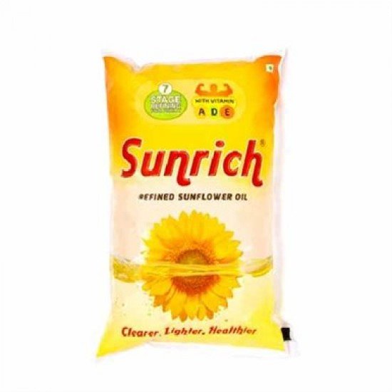 Sunrich Sunflower Oil Pouch, 1L