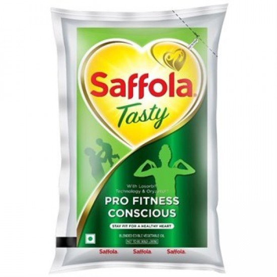 Saffola Tasty - Edible Oil, 1 L Pouch