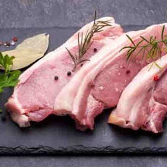 Farm Pork with Skin (Boneless), 500 gm